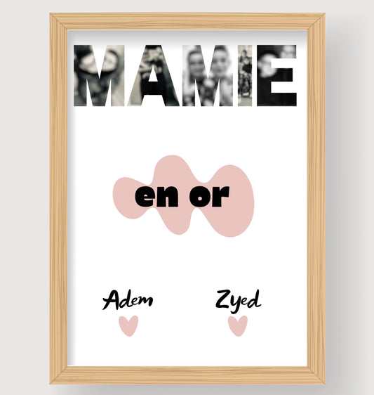 Affiche mamie A4 / envoi pdf ou physique