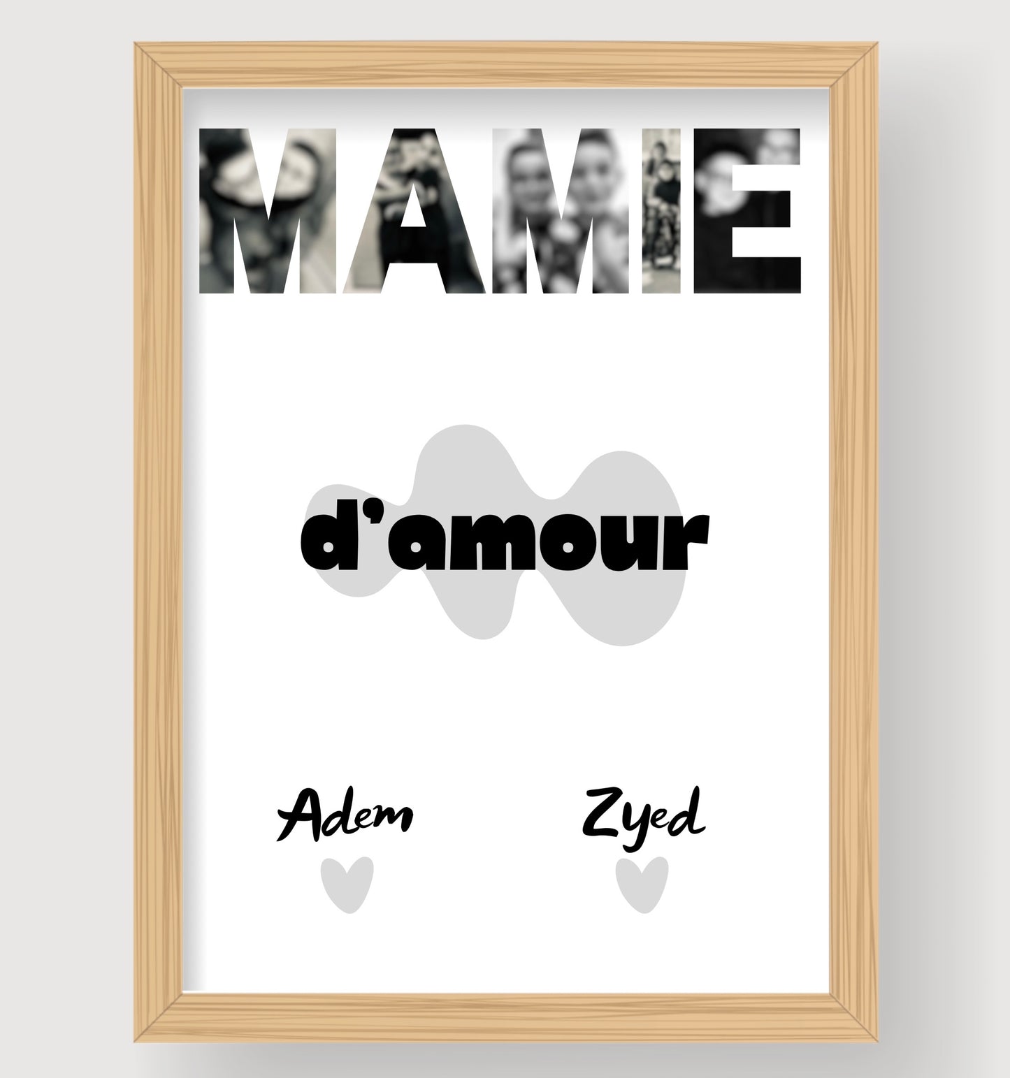 Affiche mamie A4 / envoi pdf ou physique