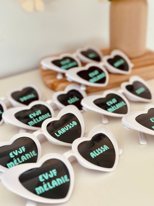 Lunettes de soleil fantaisie personnalisées – Spécial EVJF, fête ou événement