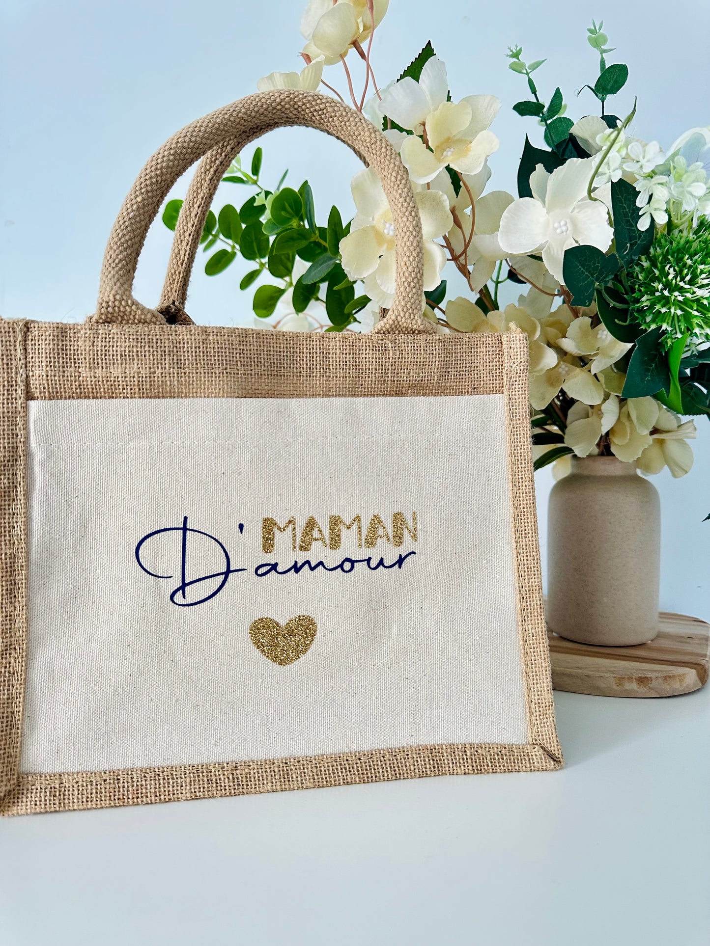Sac en toile de jute personnalisé