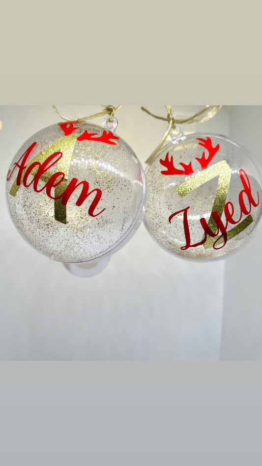 Boule de noël personnalisée