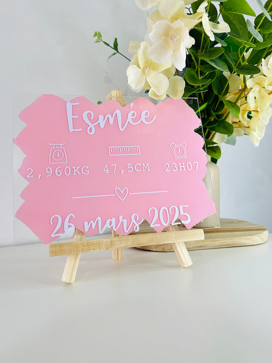 Panneau naissance personnalisé