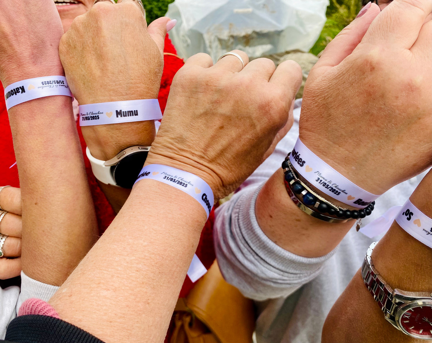 Bracelet satin personnalisé