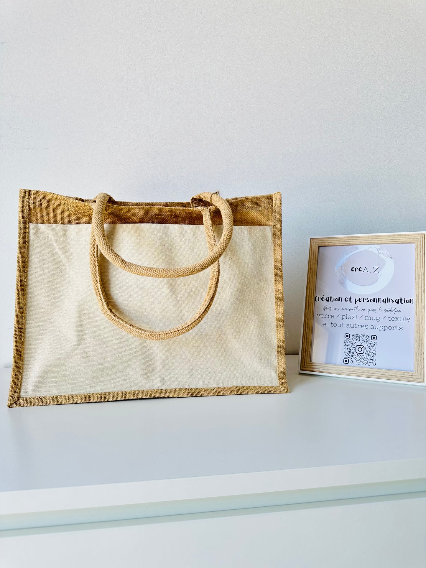 Sac en toile de jute personnalisé