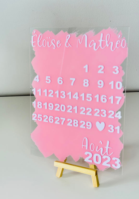 Panneau date importante personnalisé