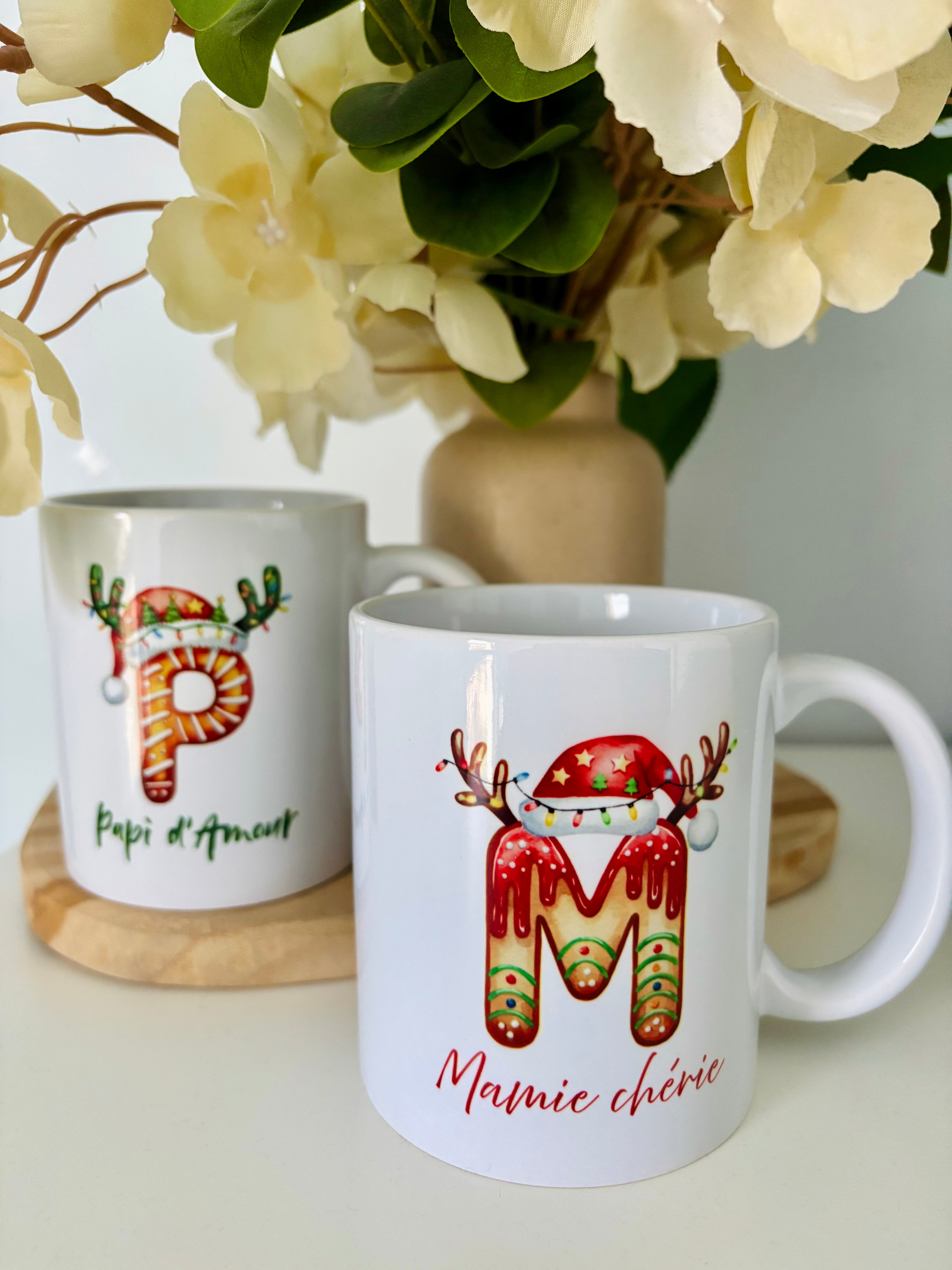 Mug de Noël personnalisé avec prénom – cadeau original CREAZ