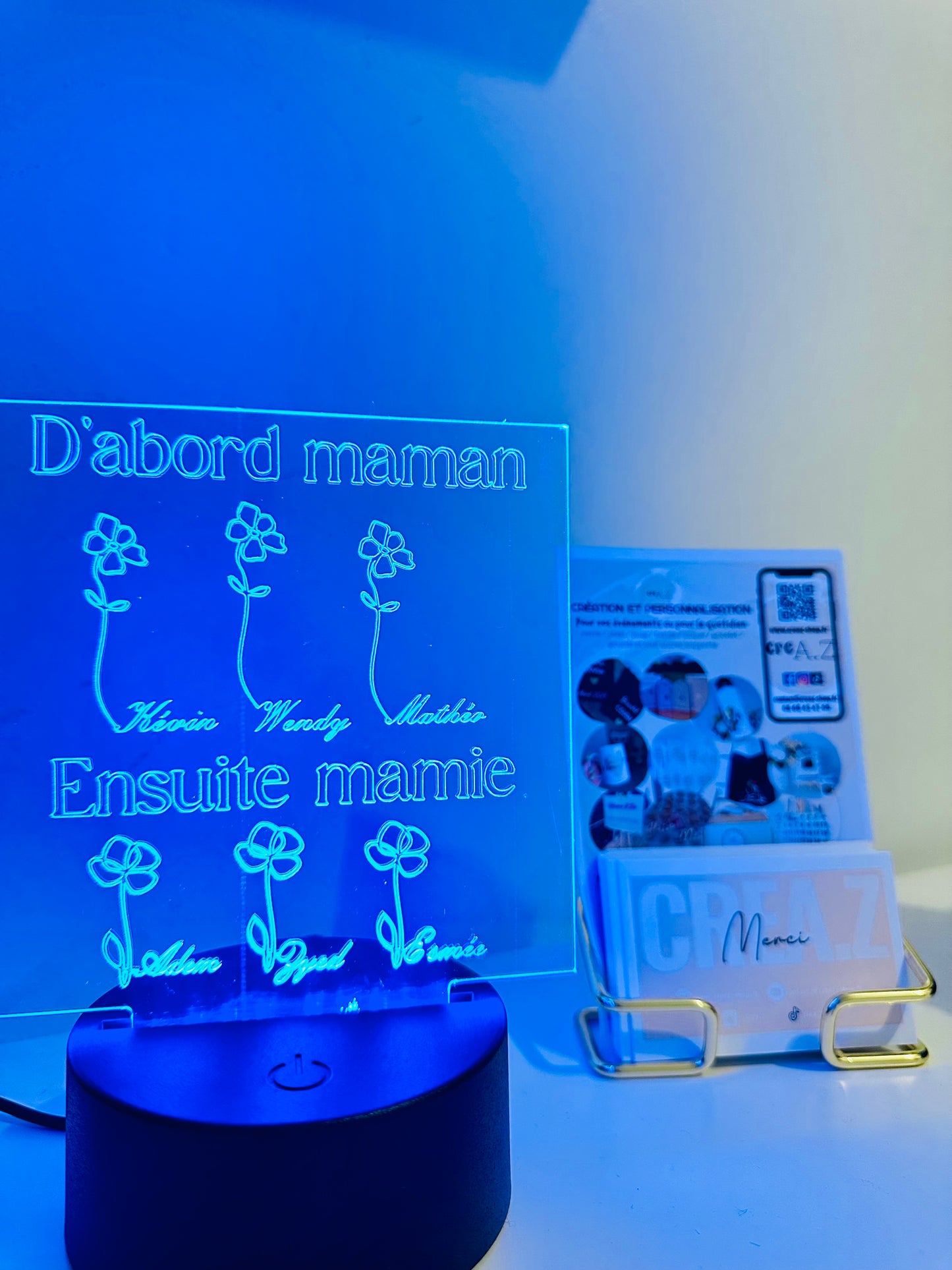 lampe led personnalisable creaz