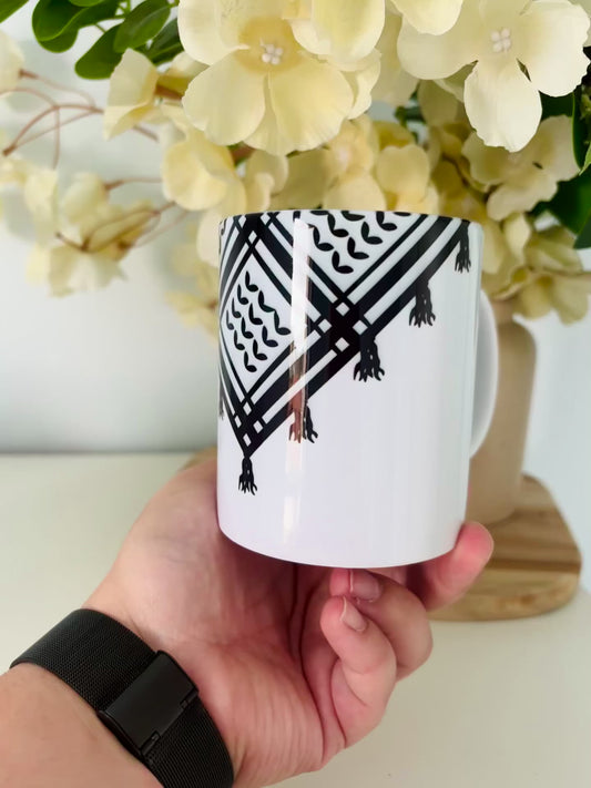 Mug Palestine – Modèle Keffieh